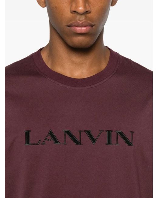 Lanvin Purple Deep Crew Neck T-Shirt for men