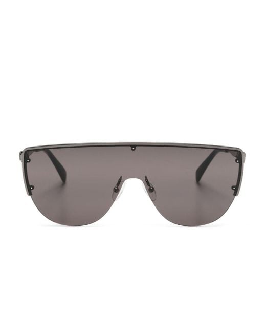 Gafas de sol con montura envolvente Alexander McQueen de color Gray