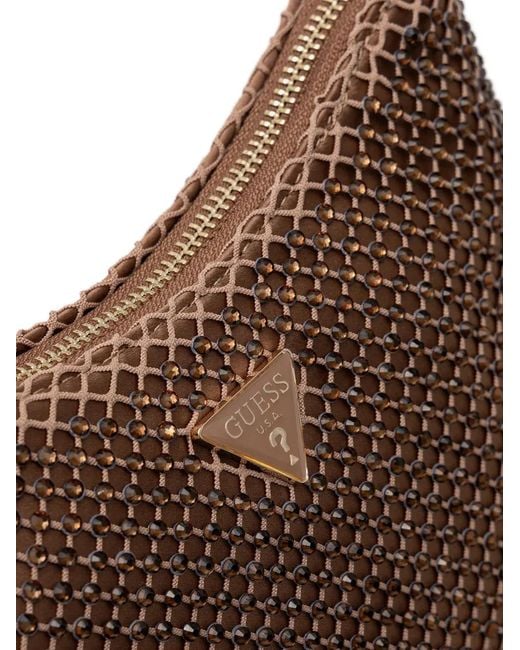 Guess Brown Mini Zalina Shoulder Bag