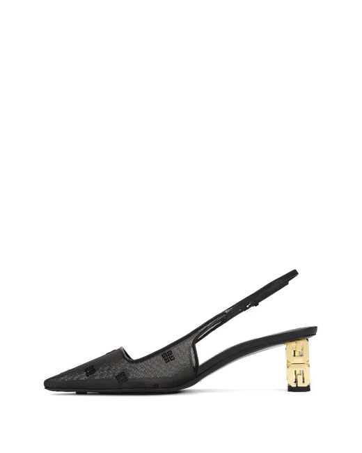 Givenchy Black G Cube Slingback Heeled Pumps