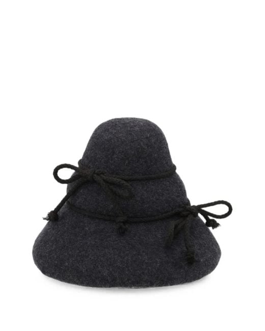 Henrik Vibskov Black Tower Rope-Tie Hat
