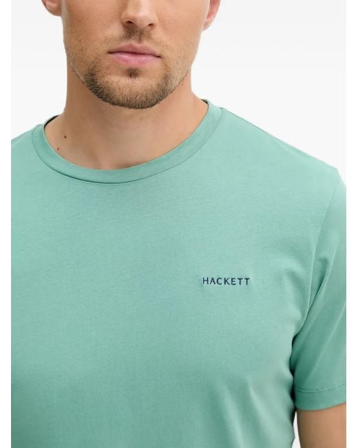 Hackett Green Logo-Embroidered T-Shirt for men