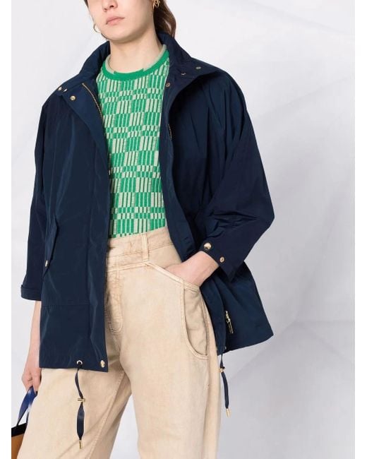 Woolrich Blue Concealed Hooded Parka