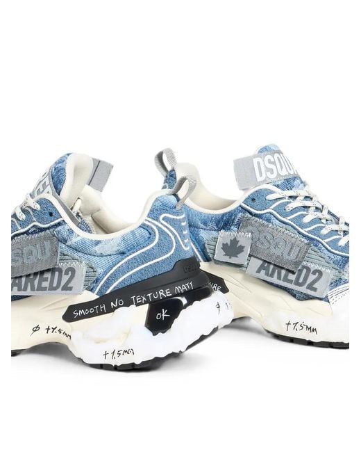 Baskets Faster DSquared² en coloris Blue