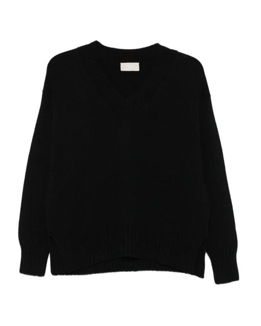 Pull En Laine À Col V Drumohr en coloris Black