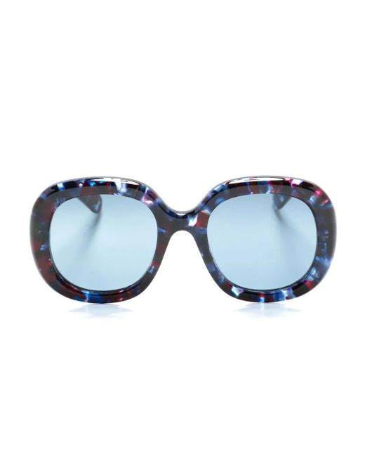 Chloé Blue Gayia Square-Frame Sunglasses