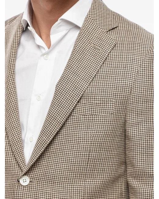 Corneliani Gray Houndstooth-Pattern Blazer for men
