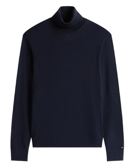Jersey de lana con cuello alto Tommy Hilfiger de hombre de color Blue