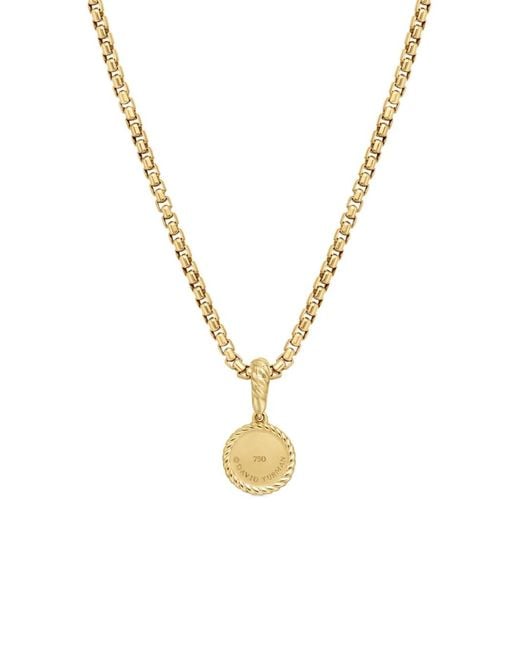 David Yurman Metallic 18Kt Evil Eye Sapphire And Diamond Amulet (18.8Mm)