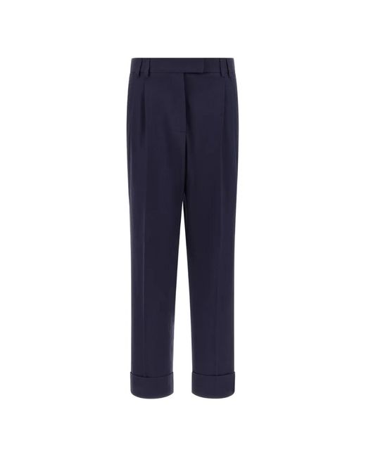 Alberto Biani Blue Albertino Cotton Tailored Trousers