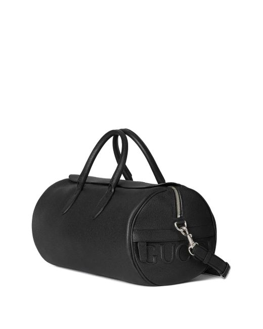 Gucci Black Medium Leather Holdall for men