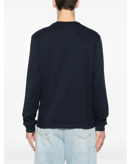 Valentino Garavani Blue Long-Sleeved Graphic T-Shirt for men