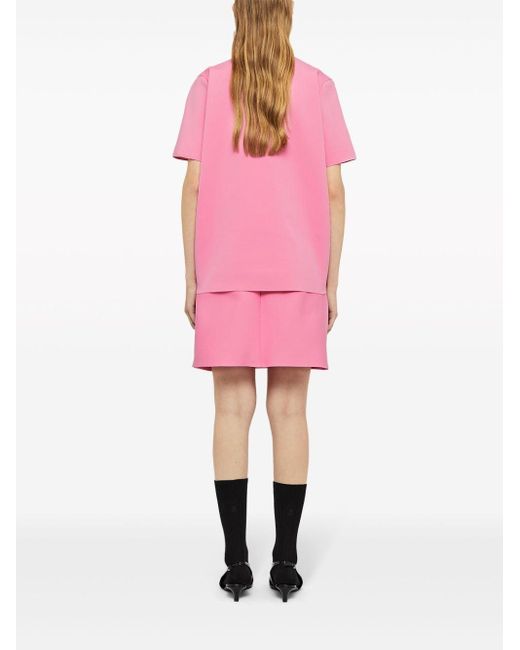 Jupe courte trapèze à taille haute Jil Sander en coloris Pink