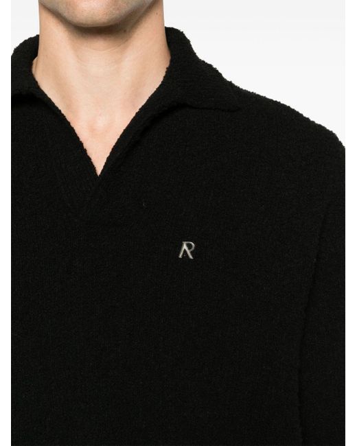 Represent Poloshirt aus Bouclé-Strick in Black für Herren