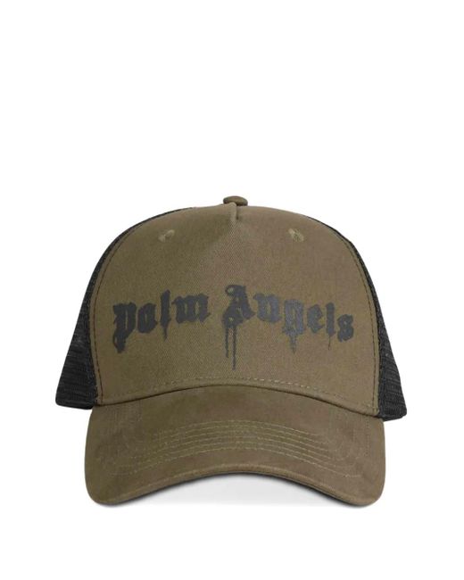 メンズ Palm Angels ロゴ キャップ Green