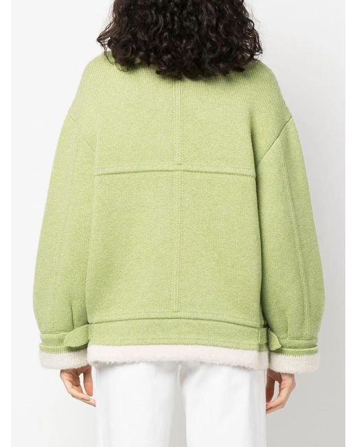 Barrie Green Shearling-Lined Zipped-Up Jacket
