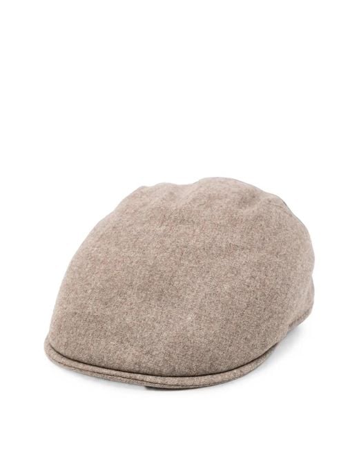 Gran Sasso Gray Marl-Effect Flat Cap for men