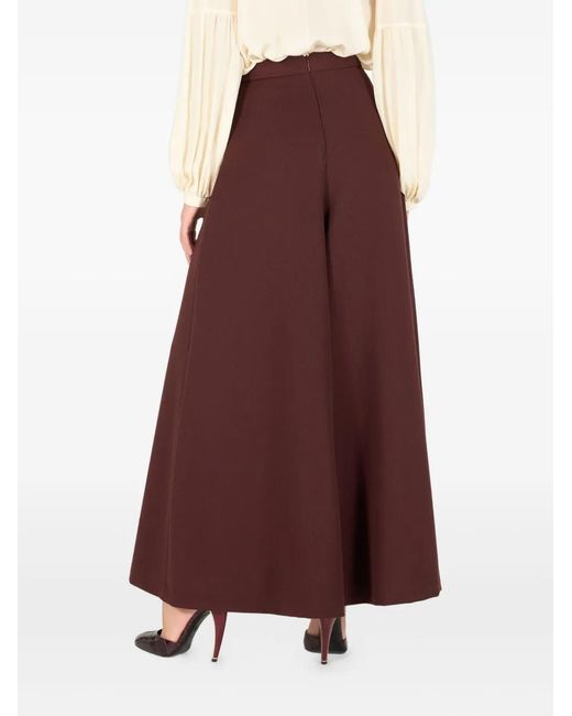 Roberto Cavalli Purple Wool Palazzo Pants