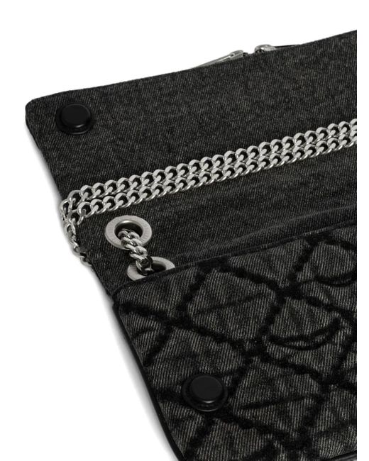 Bandolera acolchada con correa de cadena Zadig & Voltaire de color Black