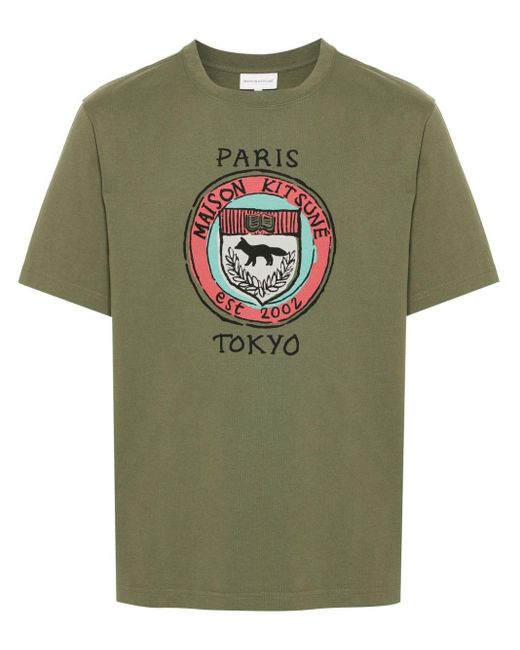 T-shirt City Coin Maison Kitsuné pour homme en coloris Green