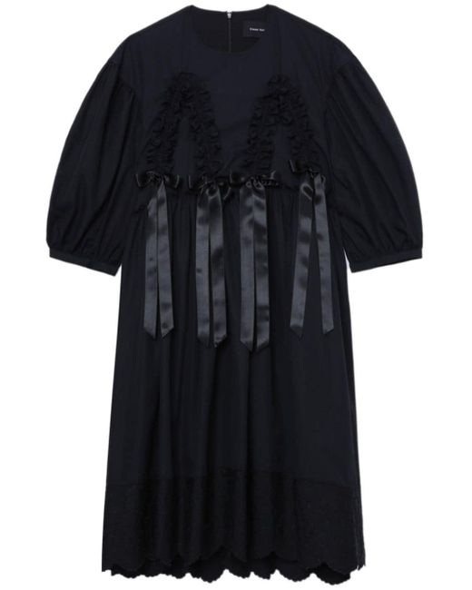 Simone Rocha Midi-jurk Met Strik-detail in het Black