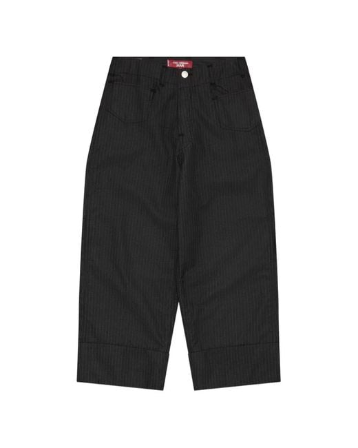 Junya Watanabe Black Pinstripe Trousers for men