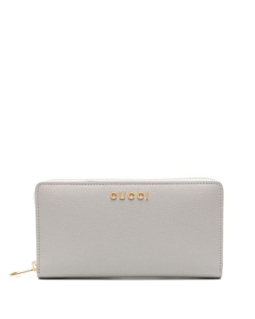Gucci Gray Logo-lettering Leather Wallet