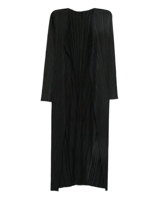Manteau Plissé À Design Ouvert Pleats Please Issey Miyake en coloris Black