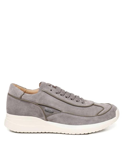 Cesare Paciotti Gray Logo Suede Sneakers for men