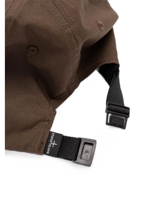 Stone Island Brown Compass Patch Baseball Cap for men