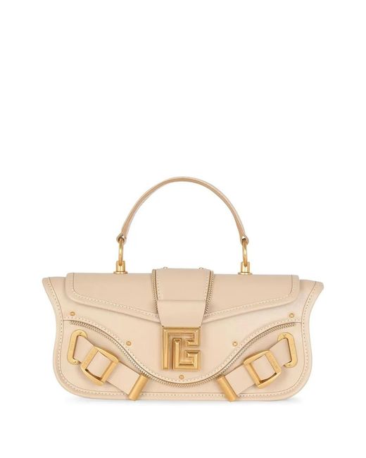 Balmain Natural Blaze Leather Tote Bag