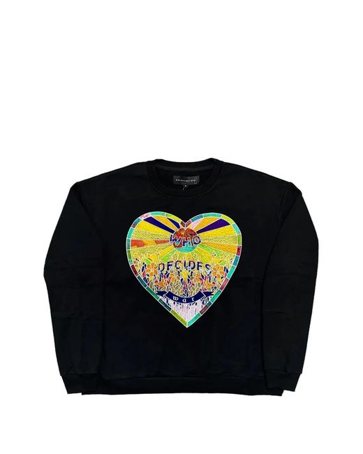 Who Decides War Black Graphic-Print Sweatshirt for men
