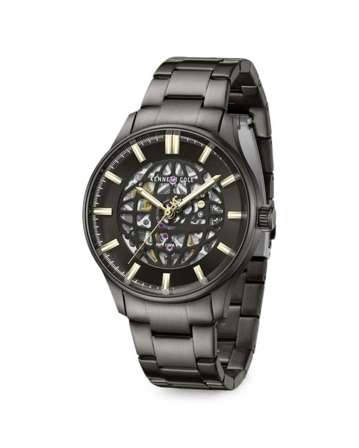 Kenneth Cole Gray Skeleton-Dial.5Mm Watch for men