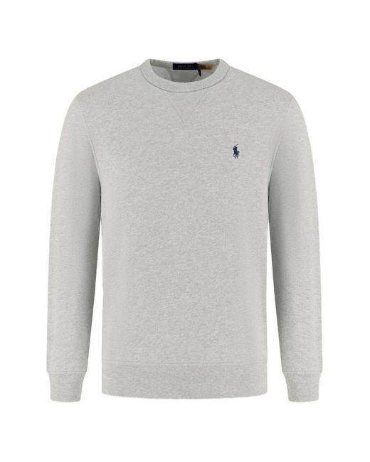 Polo Ralph Lauren Gray Logo-Embroidered Sweatshirt for men