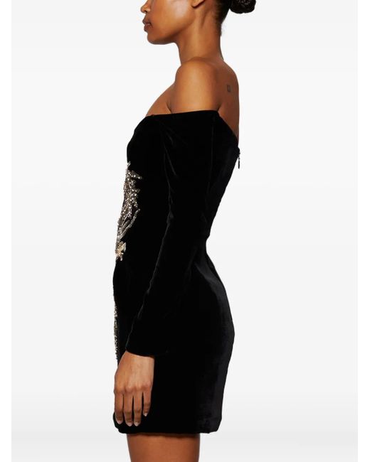 The New Arrivals Ilkyaz Ozel Black Selva Mini Dress