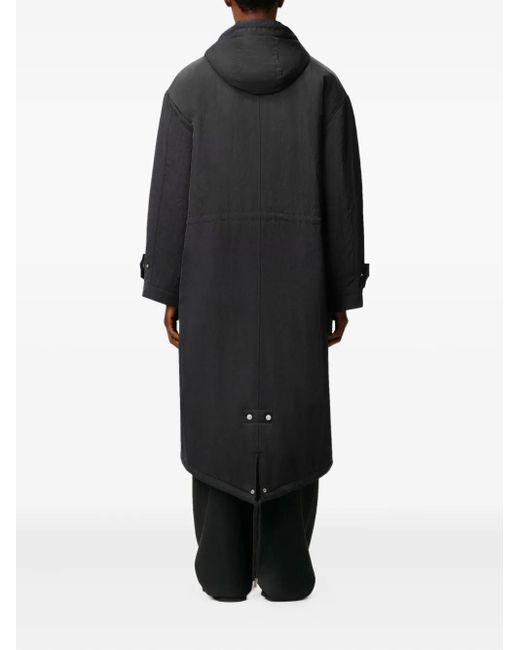 Parka Imbottito Con Cappuccio di AMI in Black da Uomo