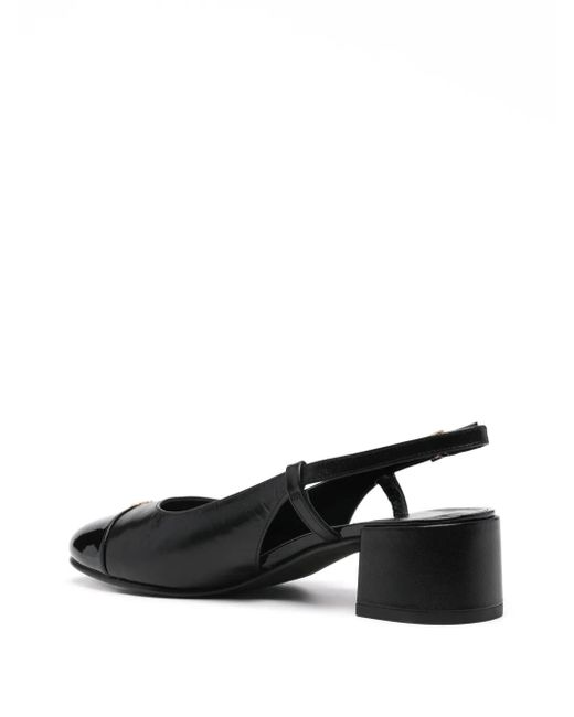 Tory Burch Black Cap-Toe Slingback 45Mm (Perfect/Perfect) Shoes