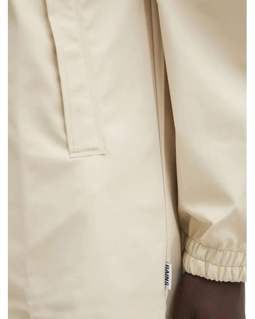 Rains Trenchcoat Met Capuchon En Rits in het Natural