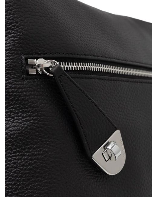Coccinelle Black Leather Tote Bag for men