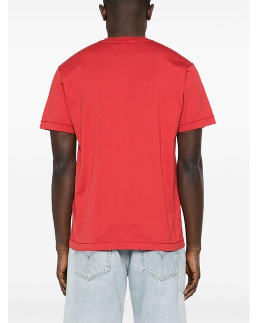 Stone Island T-Shirt aus Baumwolljersey in Red für Herren