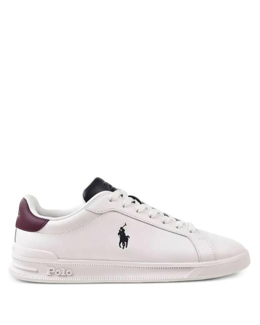 Polo Ralph Lauren Men's White Heritage Court Ii Leather Sneakers