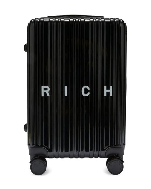 John Richmond Black Logo-Stamp Suitcase