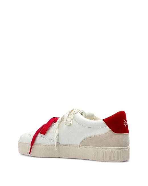 Stuart Weitzman Pink Colton Lace-Up Sneakers