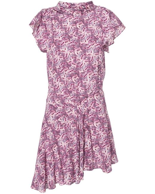 Isabel Marant Purple Viona Floral-print Midi Dress