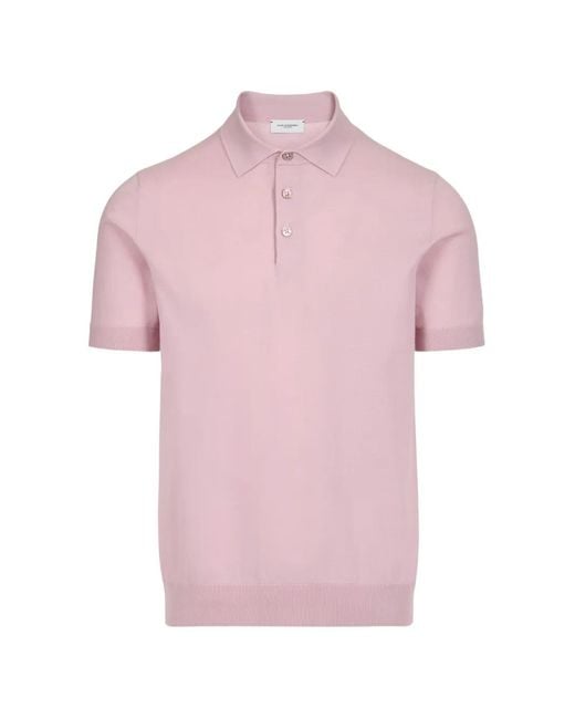 Paolo Pecora Pink Short-Sleeve Cotton Polo Shirt for men