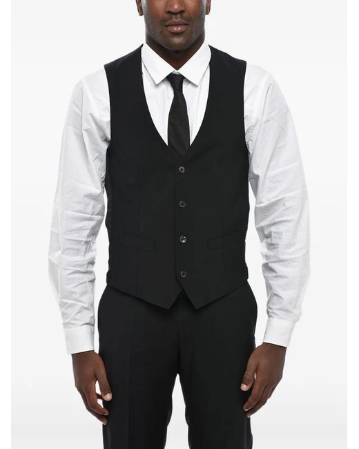 Chaleco Con Cuello En V Corneliani de hombre de color Black