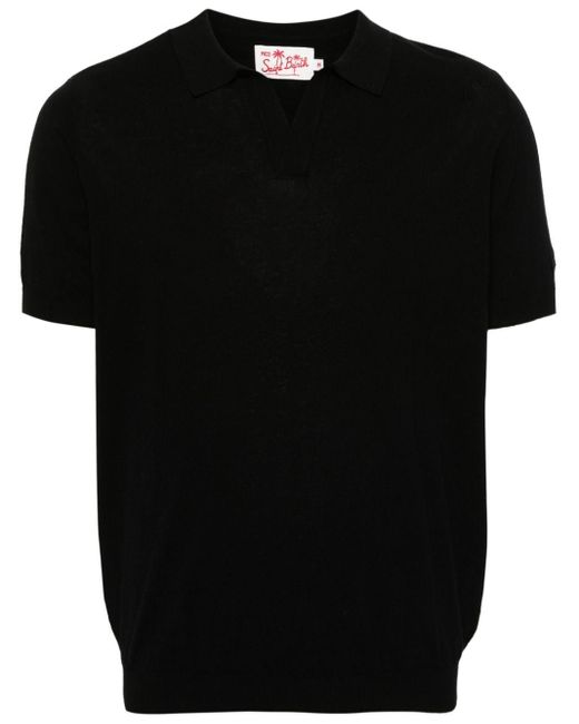 Mc2 Saint Barth Black Sloan Cotton Polo Shirt for men
