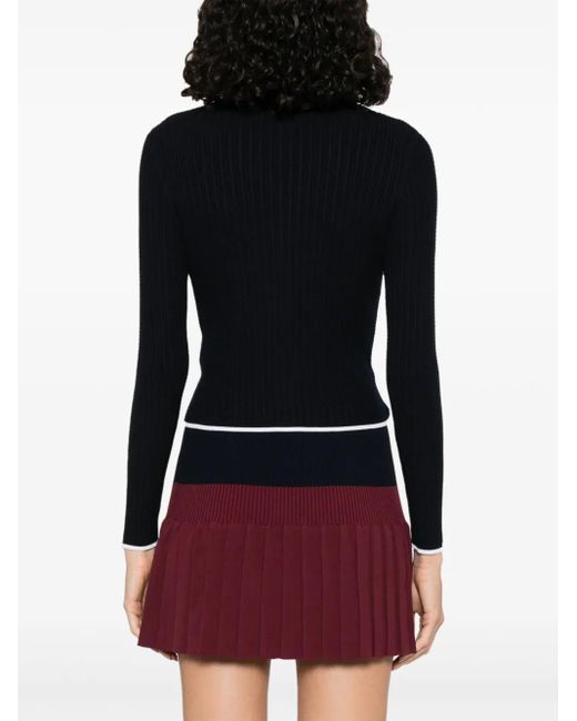 Sandro Black Cable-Knit Cardigan
