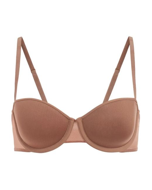 Sujetador translúcido Opaco tipo bandeau Wolford de color Brown