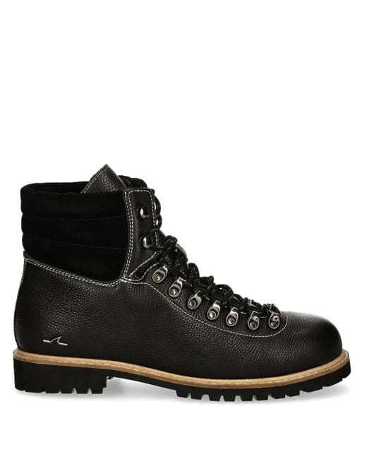 Paul & Shark Black Lace-Up Ankle Boots for men